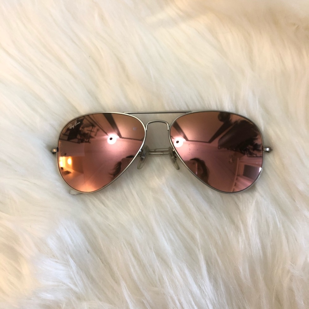 Authentic Ray-Ban Pink Reflective Aviators